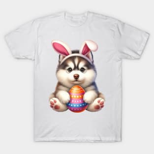 Easter Siberian Husky Dog T-Shirt